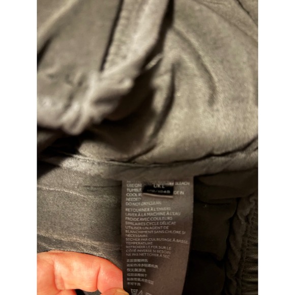 We The Free Free People Black Quilted Vegan Leather Bomber Jacket Large - Picture 5 of 5